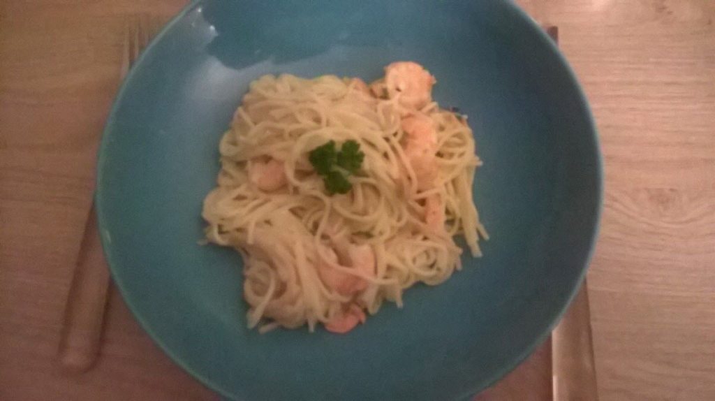 One pot pasta crevette saumon au coco
