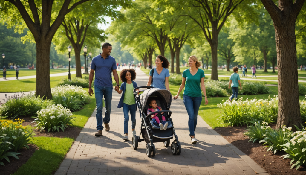 Itinéraires poussette et pauses détente en famille aux États-Unis