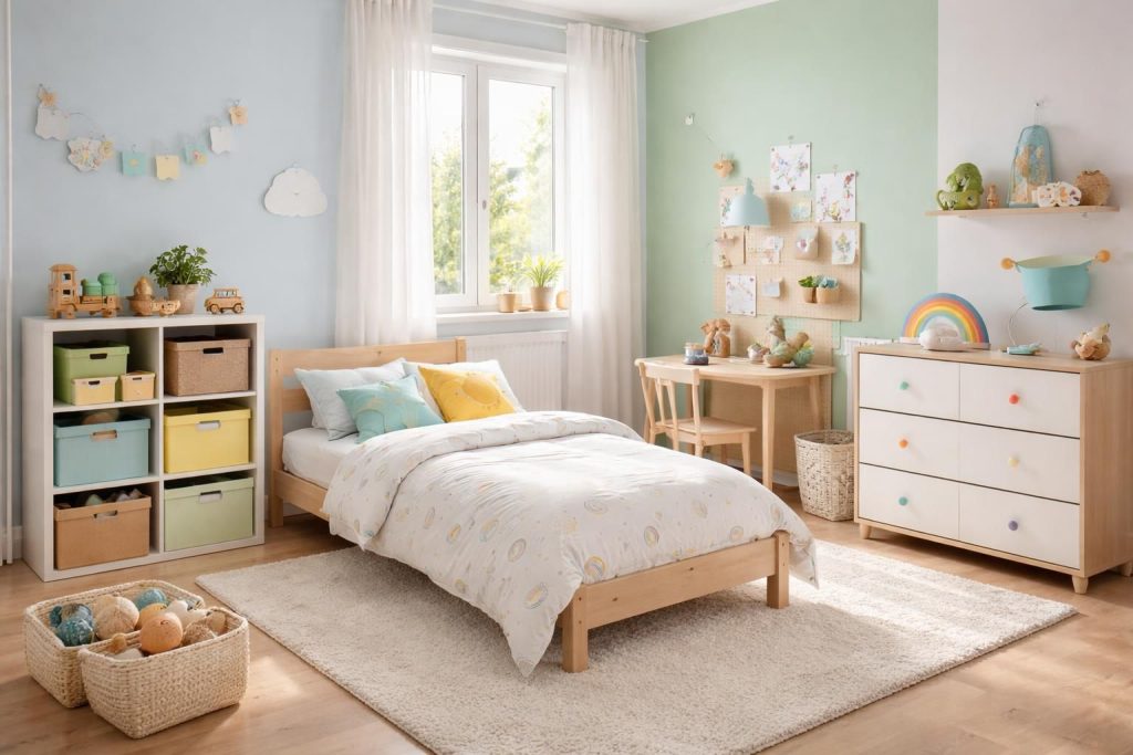 Organisez la chambre des enfants avec des rangements pratiques Ikea et Vertbaudet