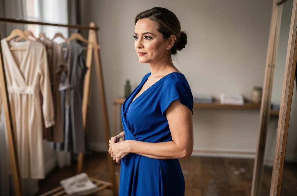 Essayage de robe bleu roi : checklist avant de valider votre choix