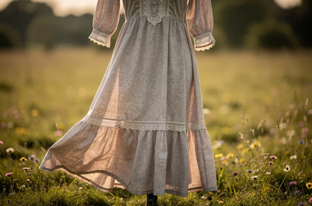 Les robes champêtres longues signent leur grand retour, sublimées par une élégance nouvelle