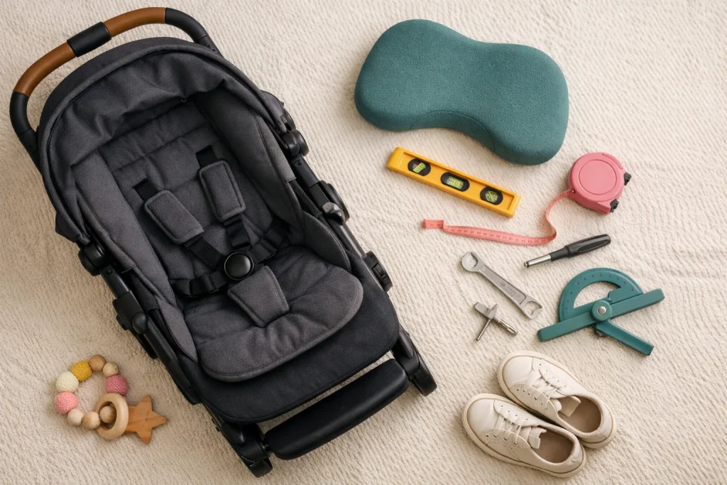 Poussette et mal de dos : les 5 réglages ergonomiques à vérifier