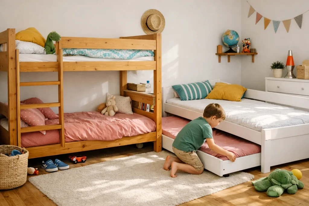 Lit superposé ou lits gigognes : le vrai comparatif pour chambre partagée