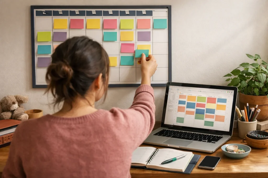 Organisation familiale : le tableau hebdomadaire Trello/Google Agenda qui a sauvé nos semaines