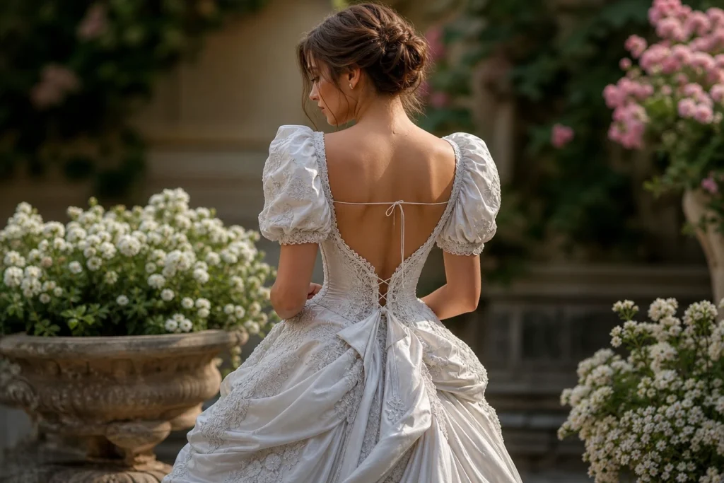 Manches bouffantes, bustier ou dos nu ? Les détails modernes pour revisiter la robe de princesse